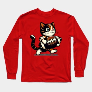 Cat Rugby Football Long Sleeve T-Shirt